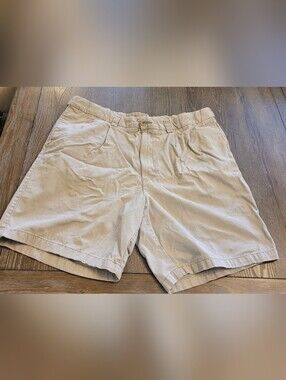 Harbor Bay Tan Flat-Front Men's Shorts
